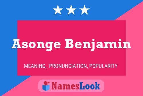 ملصق اسم Asonge Benjamin