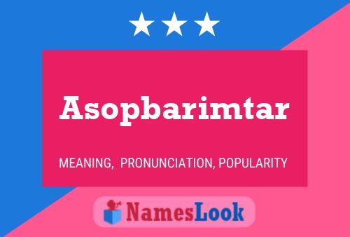 ملصق اسم Asopbarimtar