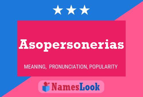 ملصق اسم Asopersonerias