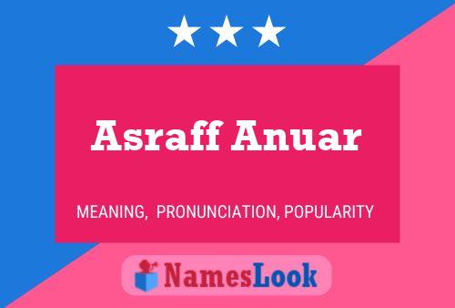 ملصق اسم Asraff Anuar