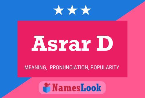 ملصق اسم Asrar D