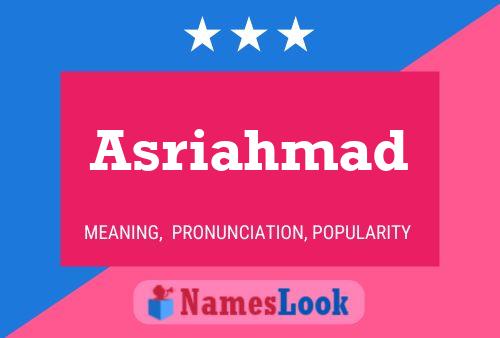 ملصق اسم Asriahmad