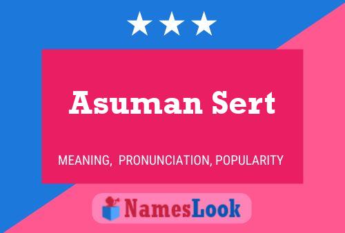 ملصق اسم Asuman Sert