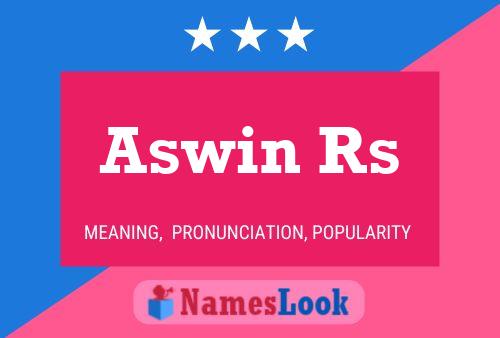 ملصق اسم Aswin Rs