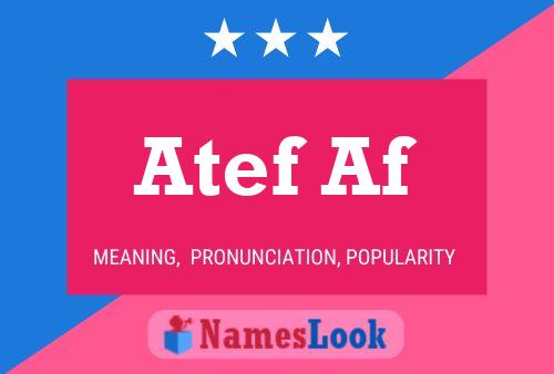 ملصق اسم Atef Af