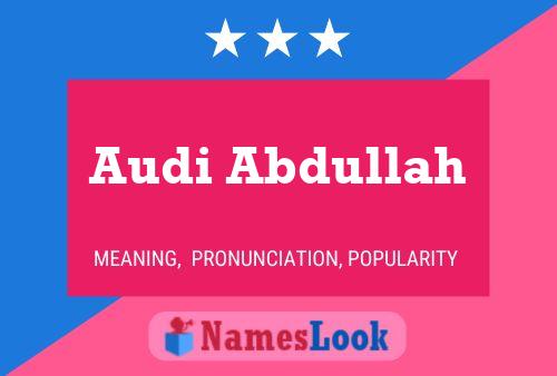 ملصق اسم Audi Abdullah