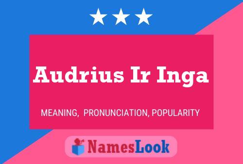 ملصق اسم Audrius Ir Inga