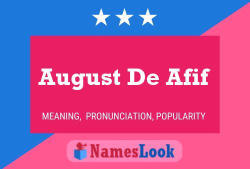 ملصق اسم August De Afif