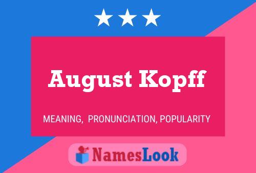 ملصق اسم August Kopff