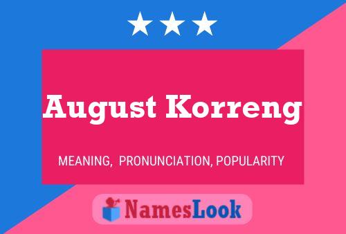 ملصق اسم August Korreng