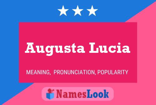 ملصق اسم Augusta Lucia