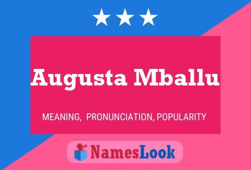 ملصق اسم Augusta Mballu