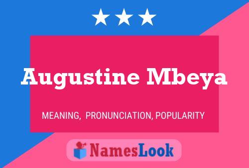 ملصق اسم Augustine Mbeya