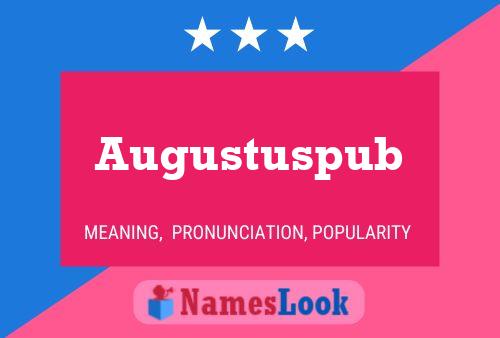 ملصق اسم Augustuspub