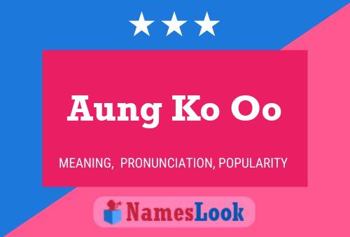 ملصق اسم Aung Ko Oo