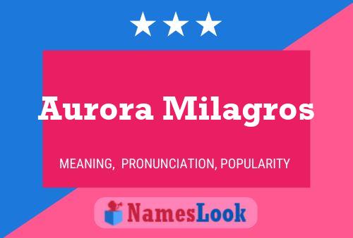 ملصق اسم Aurora Milagros