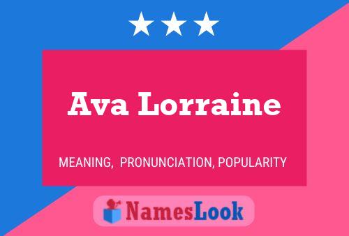 ملصق اسم Ava Lorraine