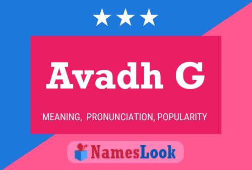 ملصق اسم Avadh G