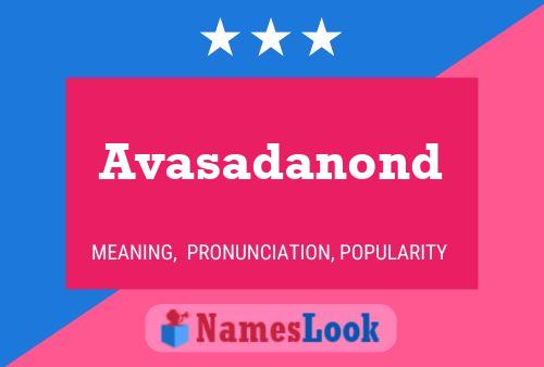 ملصق اسم Avasadanond