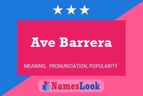 ملصق اسم Ave Barrera