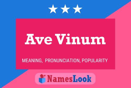 ملصق اسم Ave Vinum