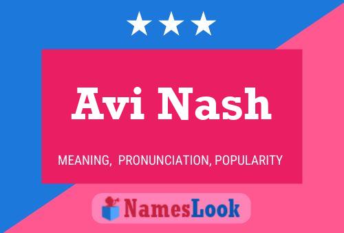 ملصق اسم Avi Nash