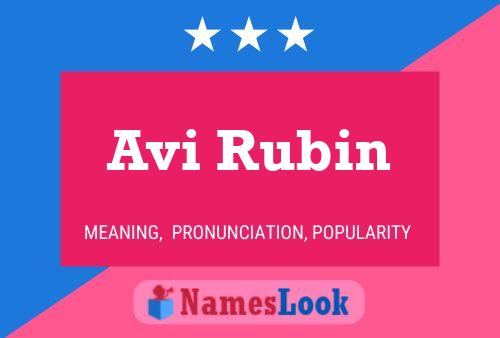 ملصق اسم Avi Rubin