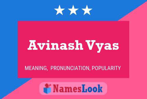 ملصق اسم Avinash Vyas