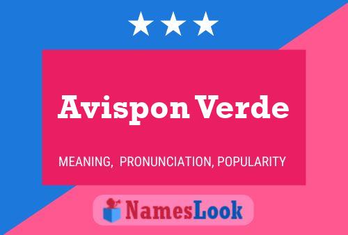 ملصق اسم Avispon Verde