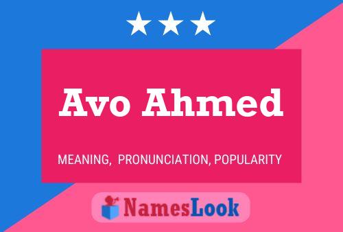 ملصق اسم Avo Ahmed