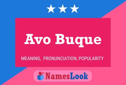 ملصق اسم Avo Buque