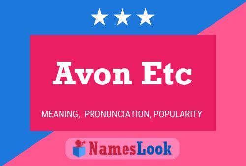 ملصق اسم Avon Etc