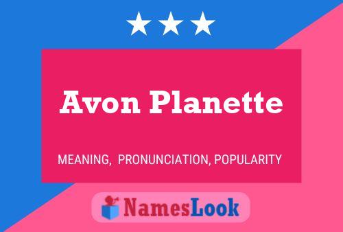 ملصق اسم Avon Planette