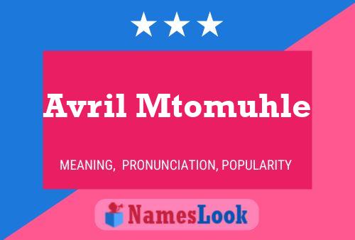 ملصق اسم Avril Mtomuhle