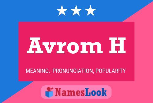 ملصق اسم Avrom H