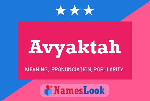 ملصق اسم Avyaktah