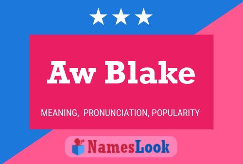 ملصق اسم Aw Blake