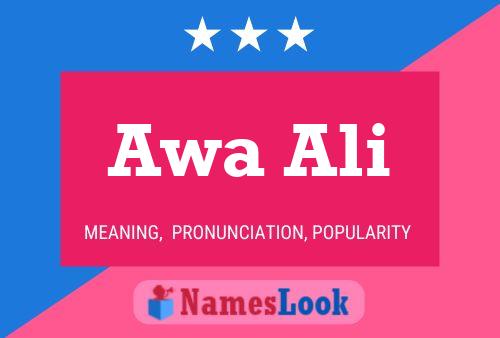 ملصق اسم Awa Ali