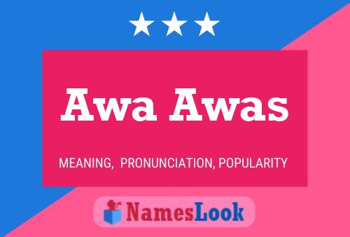 ملصق اسم Awa Awas