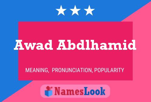 ملصق اسم Awad Abdlhamid