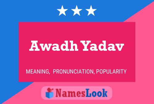 ملصق اسم Awadh Yadav