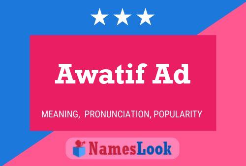 ملصق اسم Awatif Ad