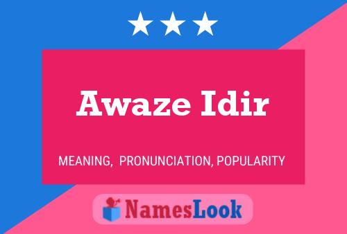 ملصق اسم Awaze Idir