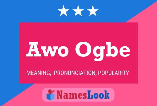 ملصق اسم Awo Ogbe