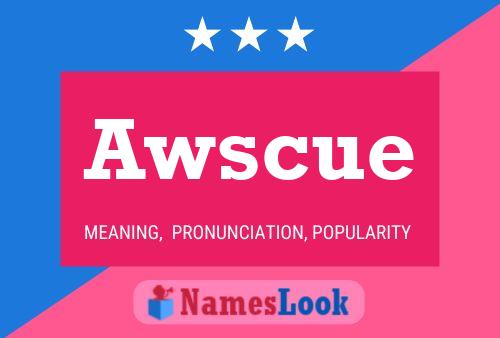 ملصق اسم Awscue