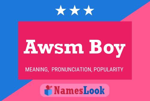 ملصق اسم Awsm Boy