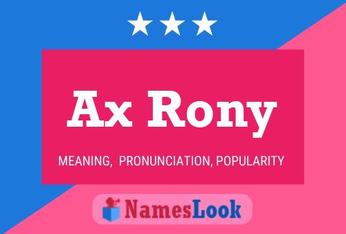 ملصق اسم Ax Rony