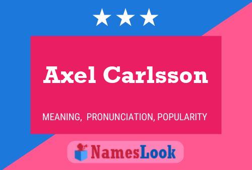 ملصق اسم Axel Carlsson