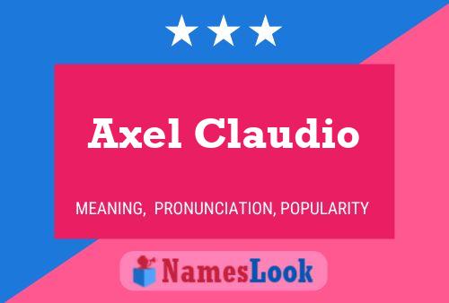 ملصق اسم Axel Claudio