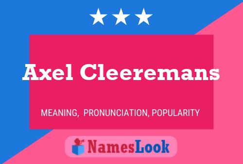 ملصق اسم Axel Cleeremans